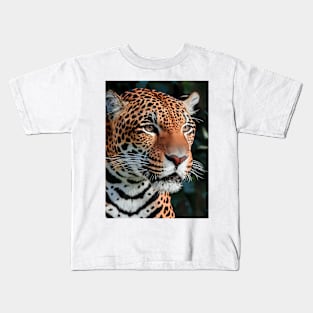 Closeup of a Jaguar Kids T-Shirt